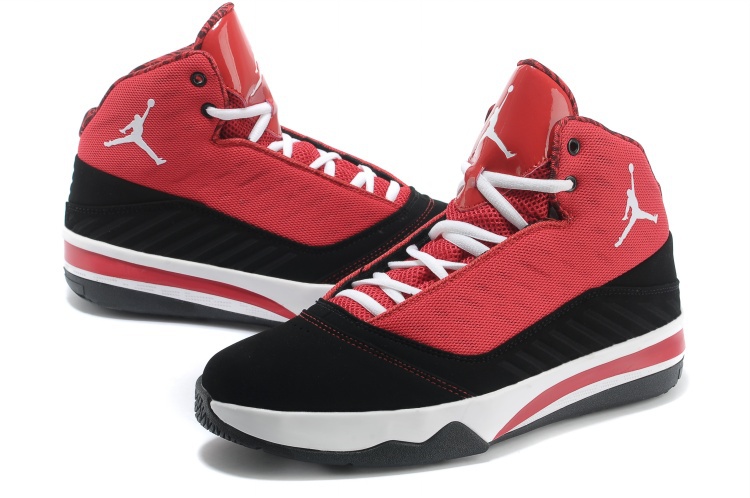 2013 Jordan B`MO Red Black White Shoes